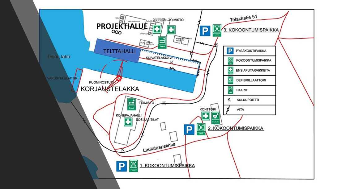 Projektialueen kartta